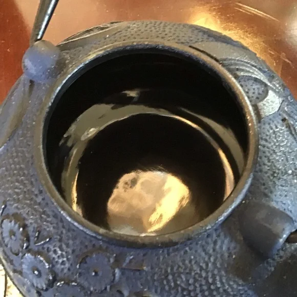 NEW Unity Tetsubin Cast Iron Blue Bamboo Teapot - Picture 6 of 7